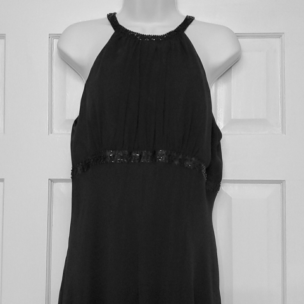 Formal black dress. Halter style.